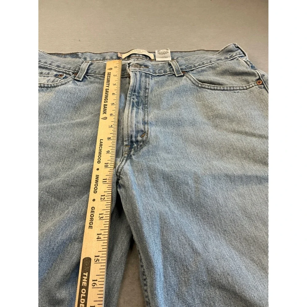 Levi's Y2K 550 Relaxed Fit Tapered Leg Light Wash Denim Jeans Mens 36x32